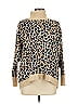 Crown & Ivy 100% Acrylic Animal Print Tan Pullover Sweater Size M - photo 1