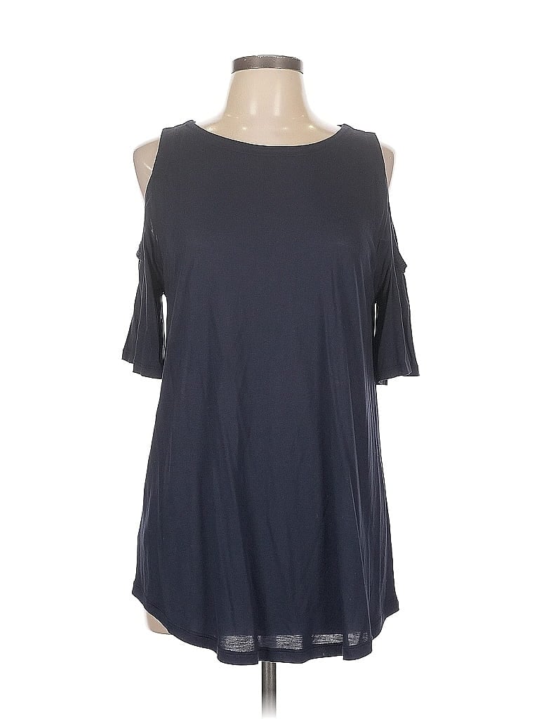 Ann Taylor LOFT Outlet 100% Rayon Blue Sleeveless T-Shirt Size L - photo 1