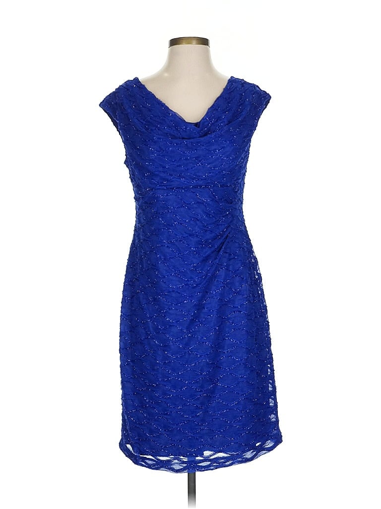 Pre-owned Connected Apparel Cocktail Dress In Blue