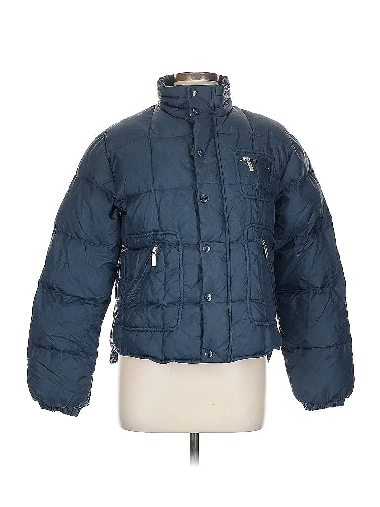Diesel 100% Nylon Solid Blue Snow Jacket Size L - photo 1