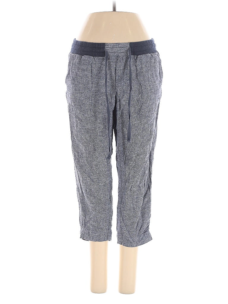 Pre-owned Susina Linen Pants In Gray