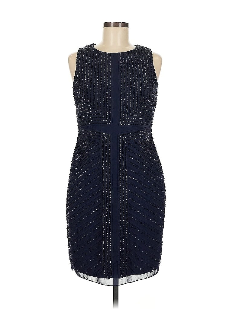 Pre-owned Aidan Mattox Cocktail Dress In Blue