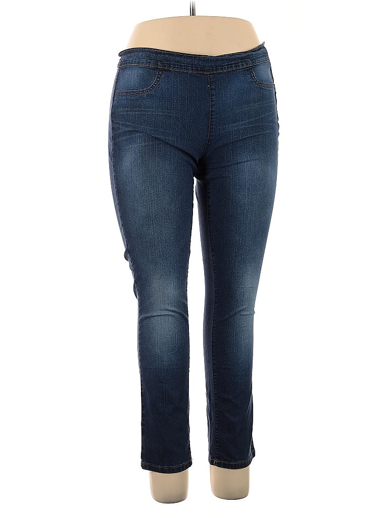 DKNY Jeans Solid Blue Jeggings Size 14 - photo 1