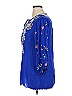 Johnny Was 100% Rayon Floral Blue 3/4 Sleeve Blouse Size XL - photo 4