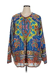 Johnny Was Long Sleeve Silk Top