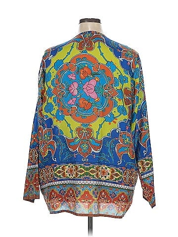 Johnny Was Long Sleeve Silk Top (view 2)