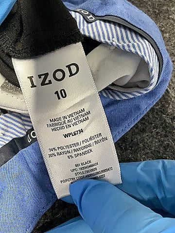 IZOD Solid Black Casual Pants Size 10