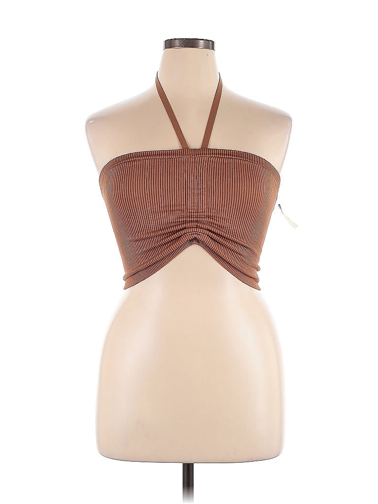 Pre-owned Aerie Halter Top Brown Halter Neckline Tops