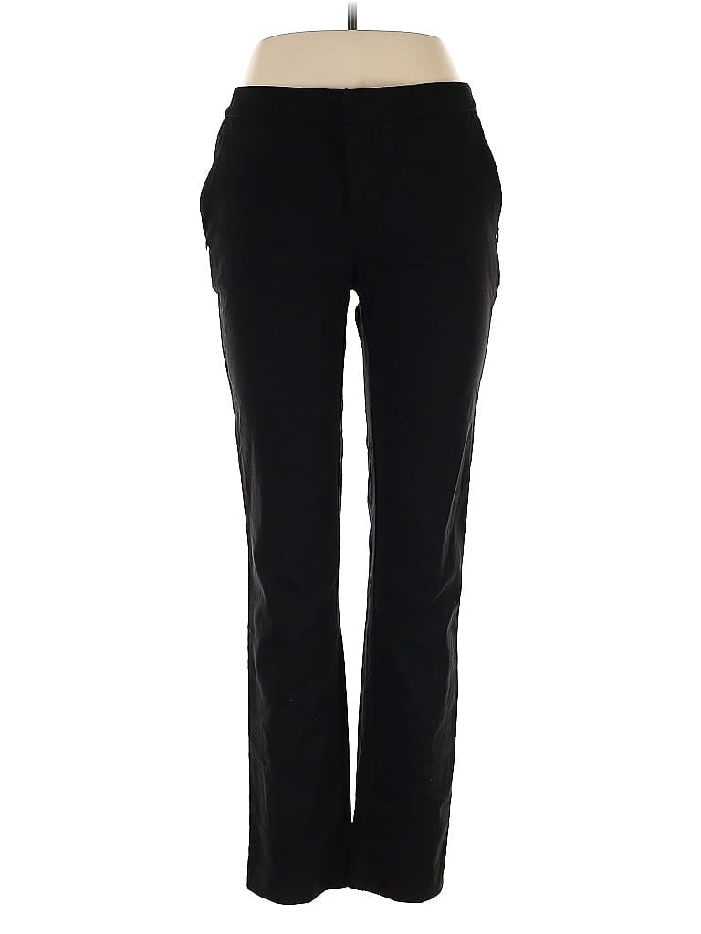 Lord & Taylor Solid Black Casual Pants Size 10 - photo 1