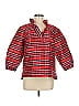 Crown & Ivy 100% Polyester Plaid Red 3/4 Sleeve Blouse Size M - photo 1