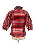 Crown & Ivy 100% Polyester Plaid Red 3/4 Sleeve Blouse Size M - photo 2