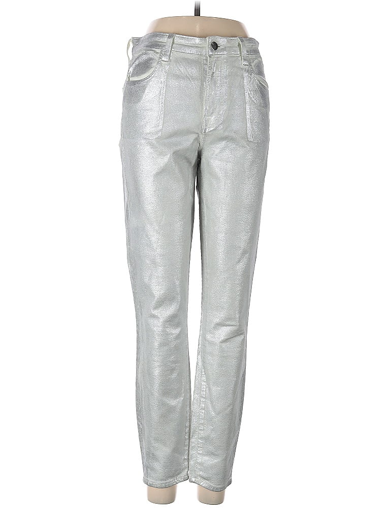 J Brand Metallic Silver Gray Jeggings Size 27 waist - photo 1