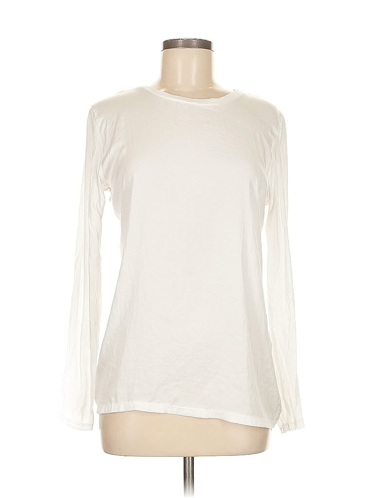 Zara W&B Collection Ivory White Long Sleeve T-Shirt Size M - photo 1