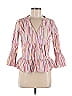 Pomander Place Stripes Pink 3/4 Sleeve Blouse Size XS - photo 1