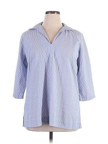 Lands' End 3/4 Sleeve Button-Down Shirt (view 1)