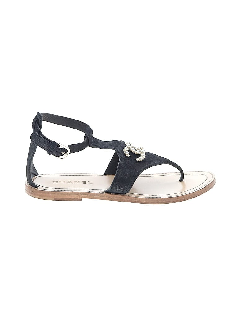 Chanel Blue Black Sandals Size EU 39 (wide) - photo 1