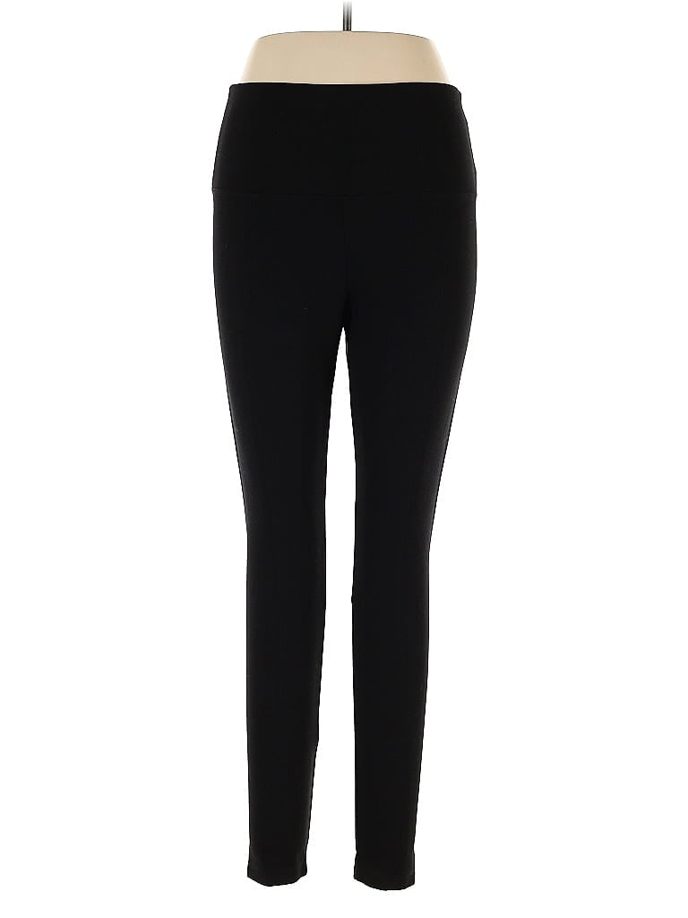 Lyssé Solid Black Active Pants Size L - photo 1
