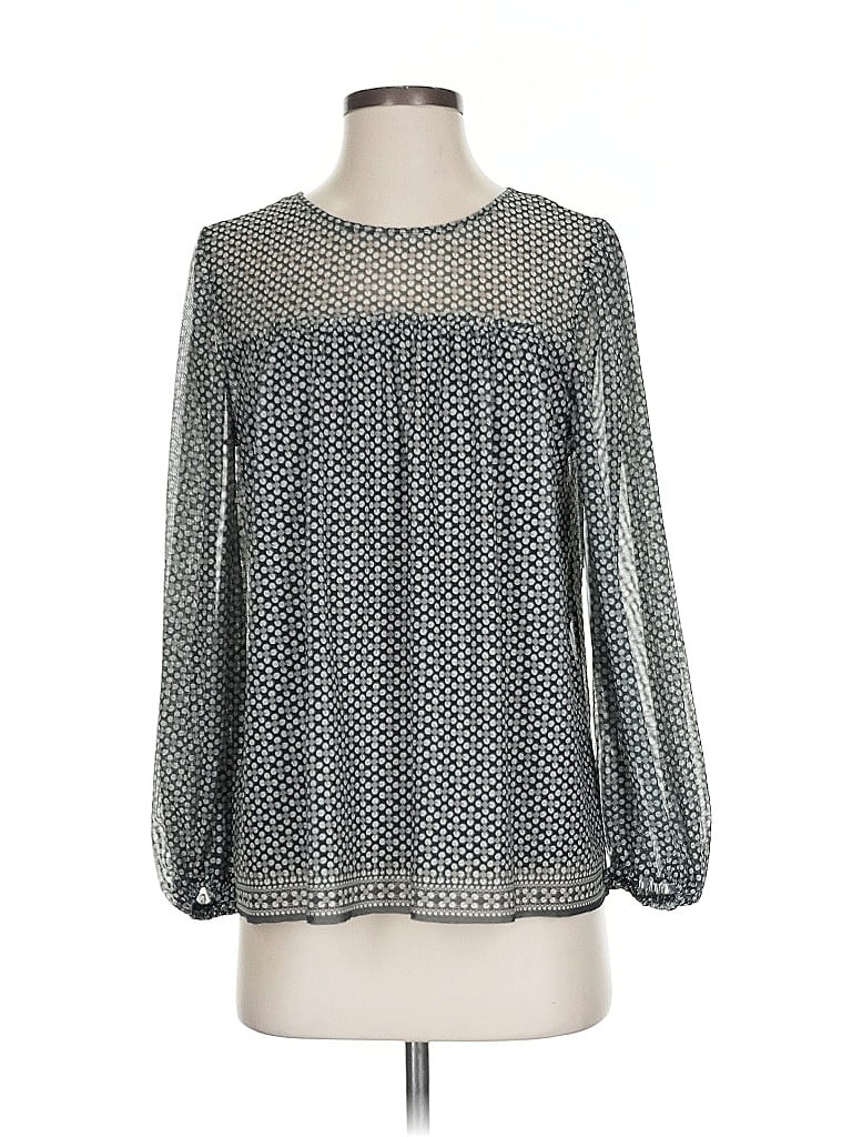 Pre-owned Max Studio Long Sleeve Blouse In Gray