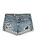 Adriano Goldschmied 100% Cotton Graphic Blue Denim Shorts Size 28 waist - photo 1