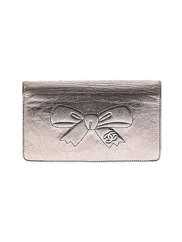 Chanel Leather Metallic CC Bow Wallet (view 1)