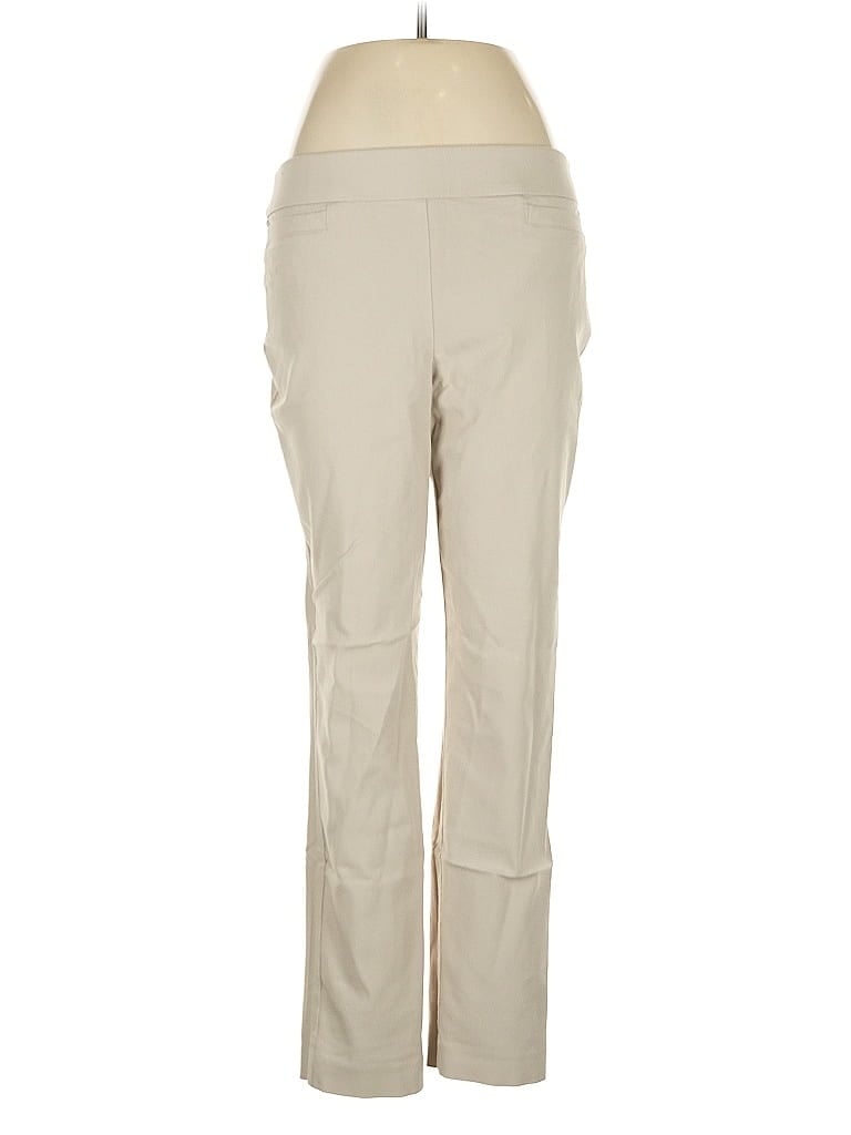 JM Collection Solid Tan Casual Pants Size M - photo 1