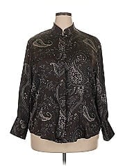 Linda Allard Ellen Tracy 3/4 Sleeve Silk Top