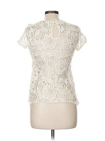 Rebellion Ivory Lace Short Sleeve Blouse (view 2)