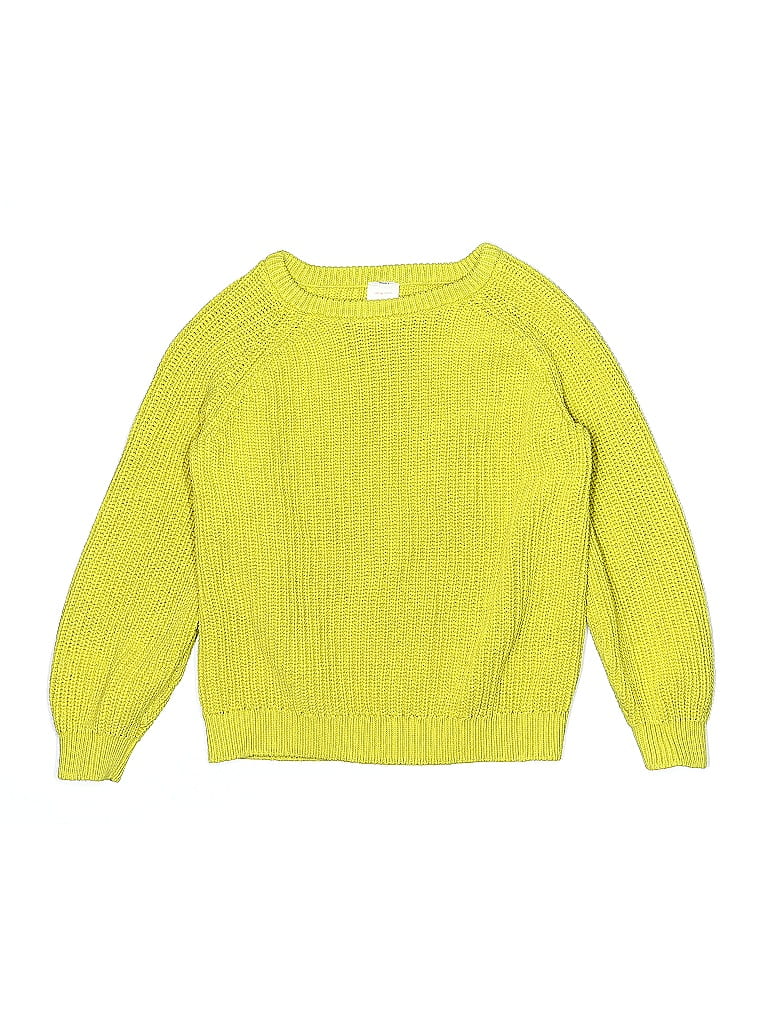 Hanna Andersson 100% Cotton Solid Yellow Pullover Sweater Size 10 - photo 1