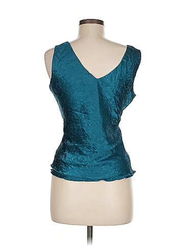 Studio Teal Crinkle Sleeveless Cocktail Top (view 2)