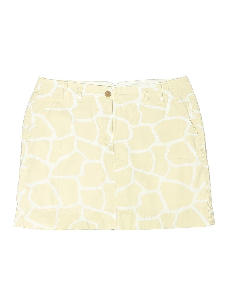 Pre-owned Lands' End Casual Skirt In Yellow