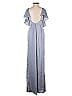 Line & Dot 100% Polyester Metallic Gray Jumpsuit Size S - photo 2