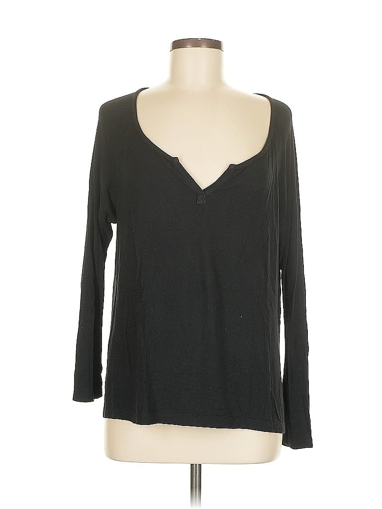 Pre-owned Brandy Melville 3/4 Sleeve T-shirt In Black