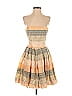 Armani Collezioni 100% Polyester Orange Ivory Cocktail Dress Size 2 - photo 1