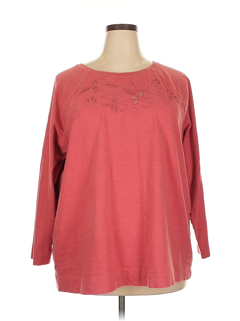 Ann Taylor LOFT 100% Cotton Red Pullover Sweater Size 24 - photo 1