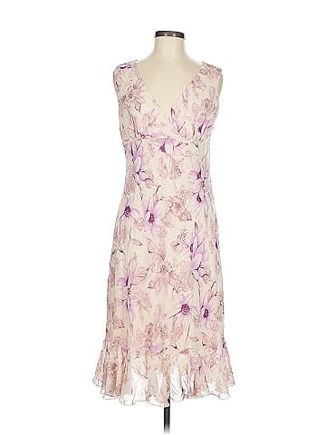 Studio Y Floral Pink V-Neck Sleeveless Dress (view 1)