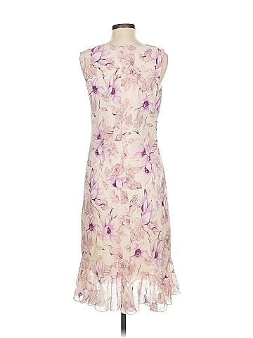 Studio Y Floral Pink V-Neck Sleeveless Dress (view 2)