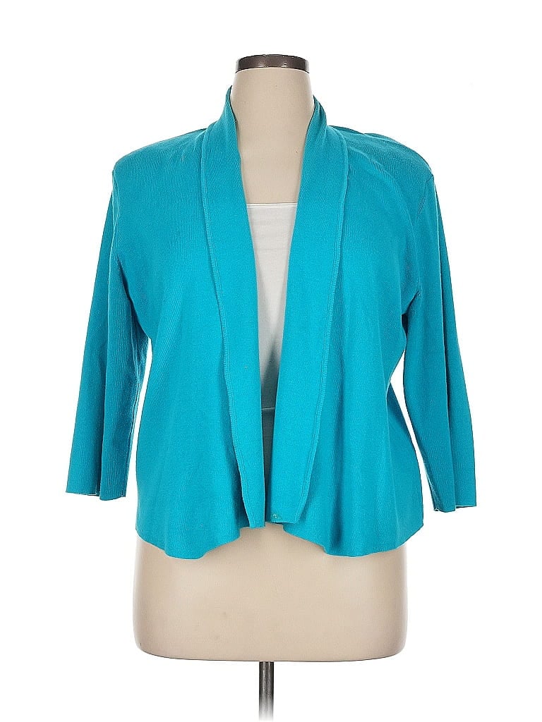 Kasper Teal Blue Cardigan Size XL - photo 1
