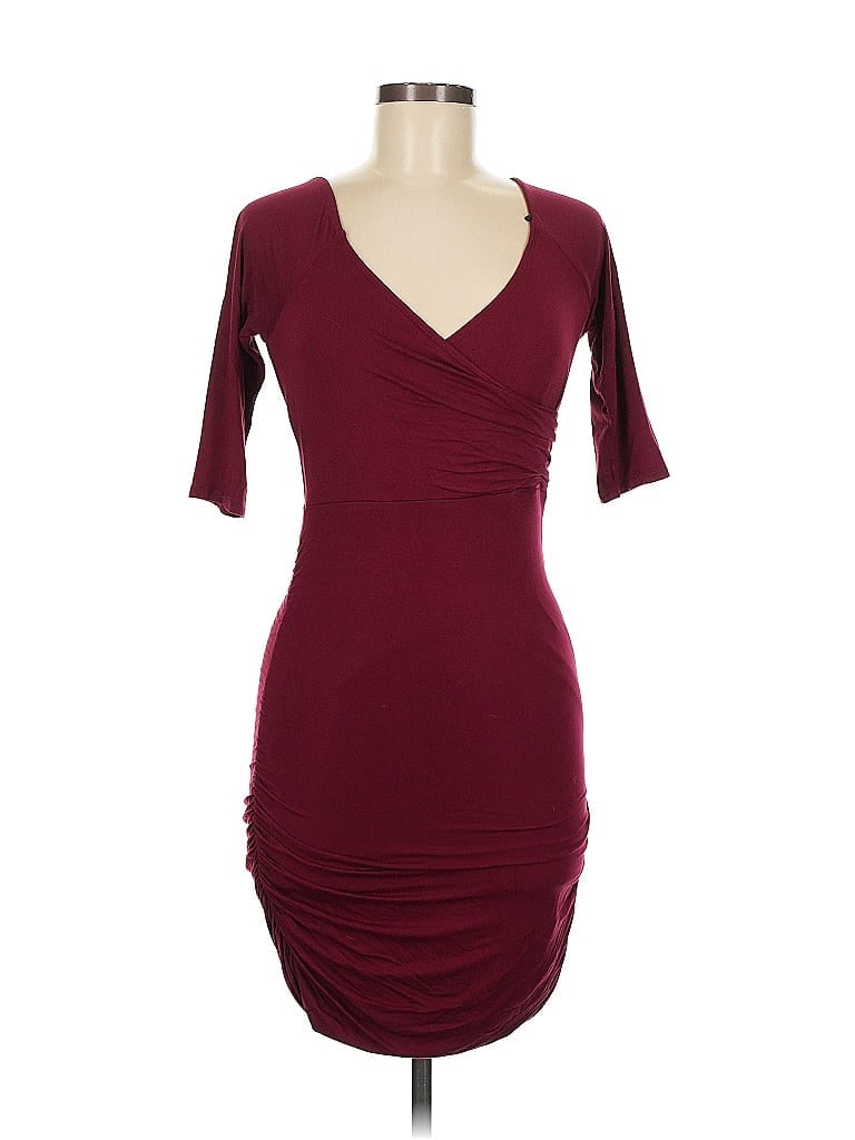 Pre-owned Lulus Cocktail Dress In Burgundy