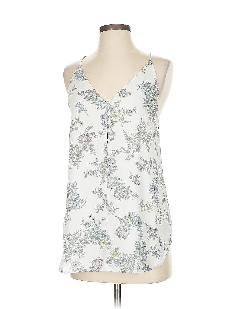 Pre-owned Ann Taylor Loft Sleeveless Blouse In White