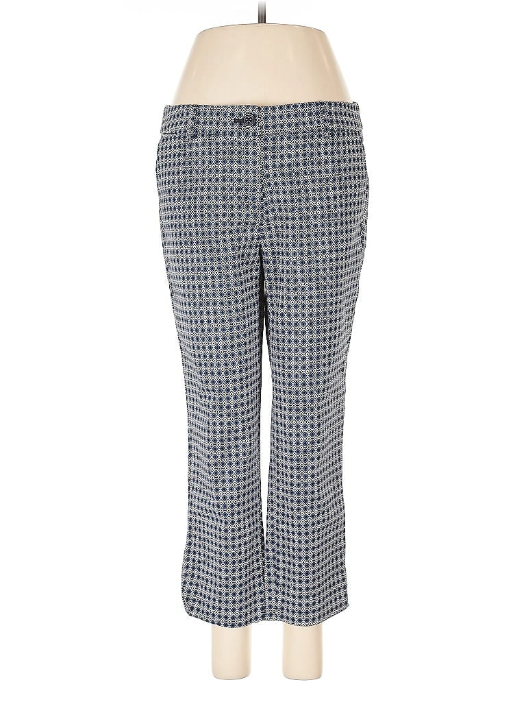 Hilary Radley Houndstooth Blue Casual Pants Size 8 - photo 1