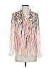 Haute Hippie 100% Silk Silver 3/4 Sleeve Silk Top Size XS - photo 1