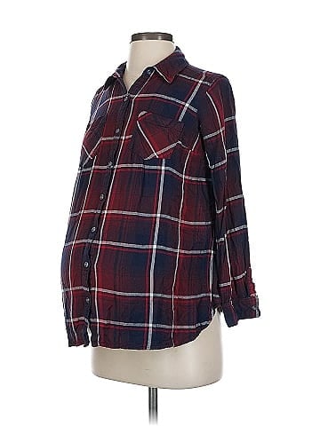 Isabel Maternity Long Sleeve Button-Down Shirt (view 1)