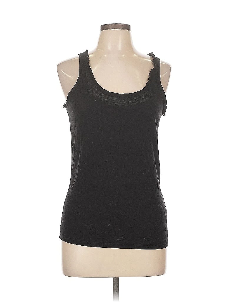 Pre-owned Calvin Klein Tank Top Black Halter Neckline Tops