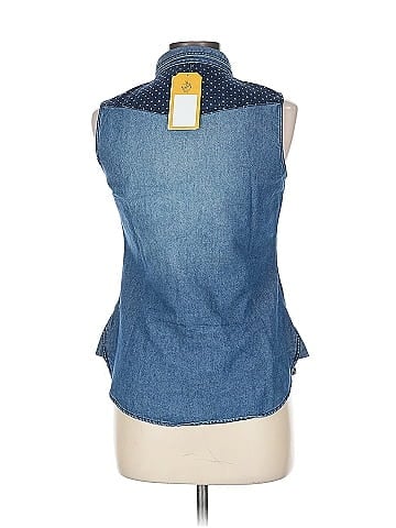 Ci Sono Blue Polka Dot Denim Shirt (view 2)