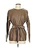 OAK + FORT Brown Long Sleeve Blouse Size M - photo 1