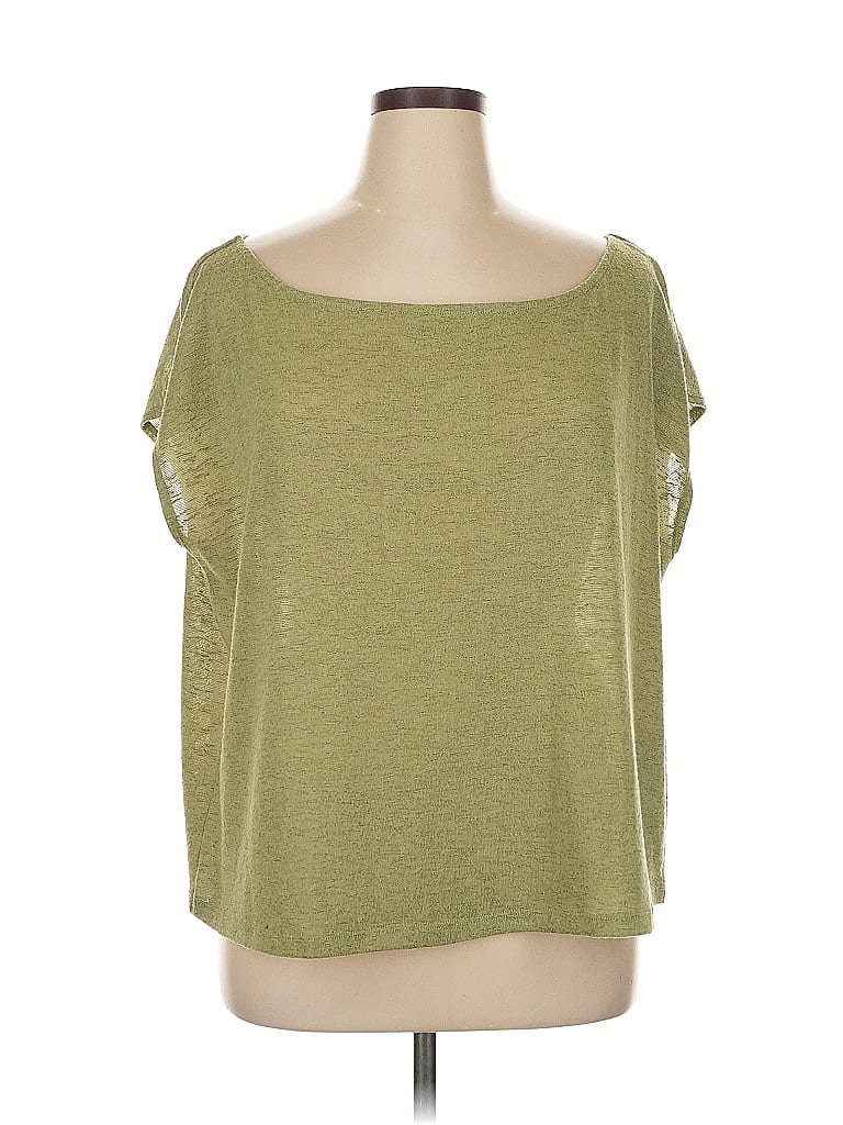 G by Giuliana Rancic 100% Polyester Green Short Sleeve Top Size 1X - photo 1