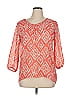 Studio Y 100% Polyester Orange 3/4 Sleeve Blouse Size XL - photo 1