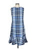 Akris Punto Plaid Blue Casual Dress Size 10 - photo 1
