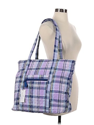 Vera Bradley Amethyst Plaid Vera Tote (view 2)