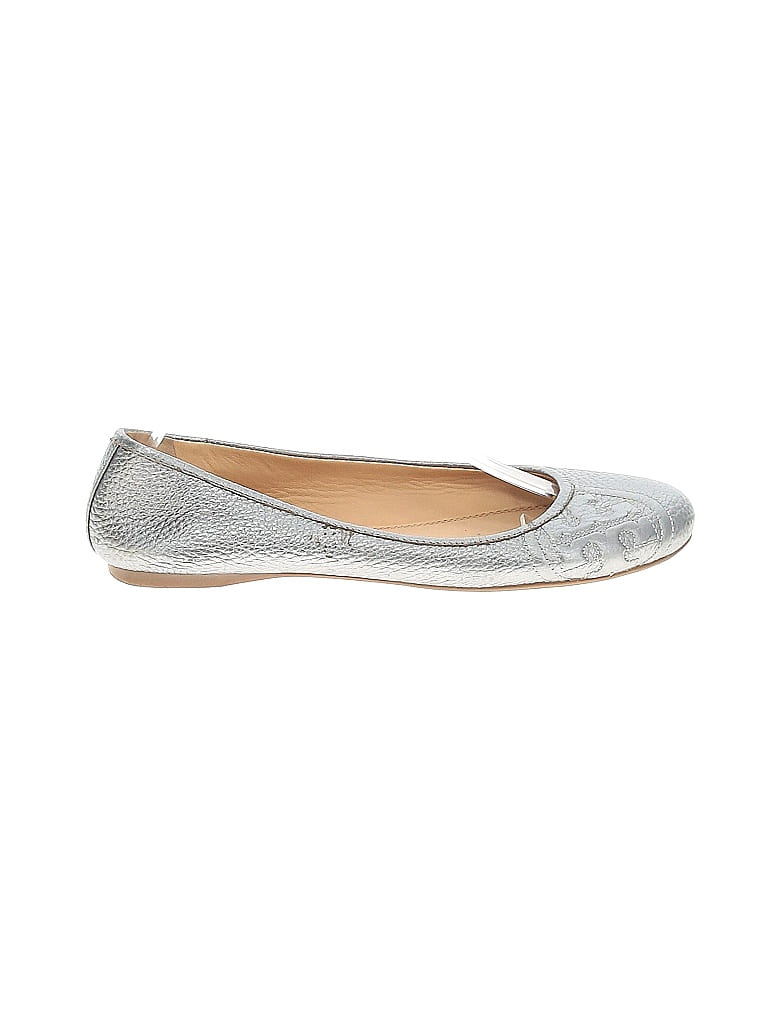 Tory Burch Metallic Silver Flats Size 8 1/2 - photo 1